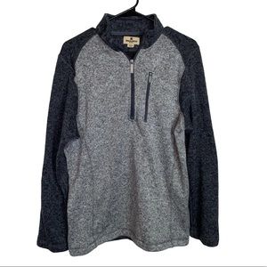 Woolrich men’s grey and navy quarter zip